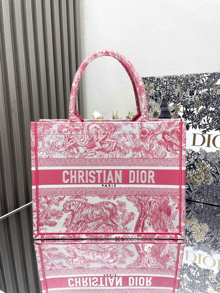 Medium Dior Tiger Book Tote M1286 Pink