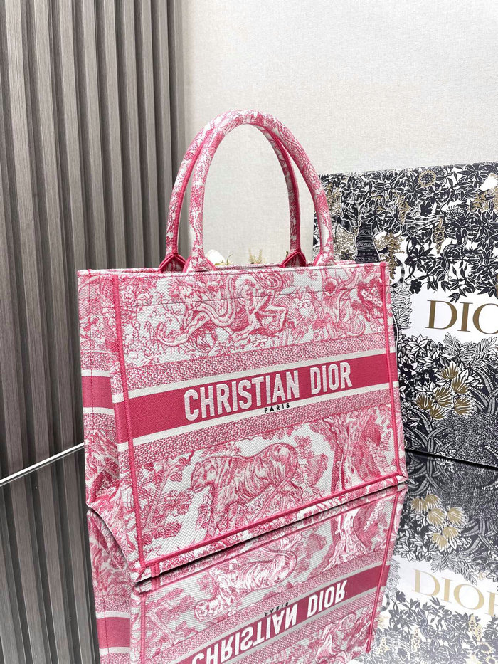 Medium Dior Tiger Book Tote M1286 Pink