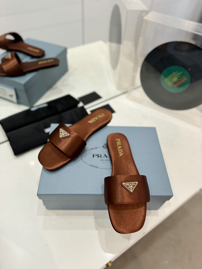 Prada Satin Slippers SPS60903