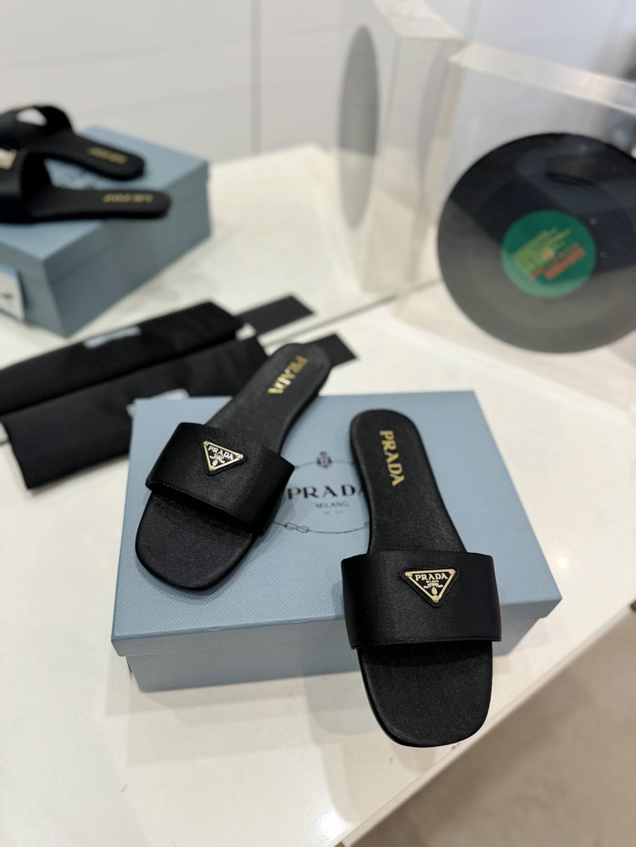 Prada Satin Slippers SPS60904