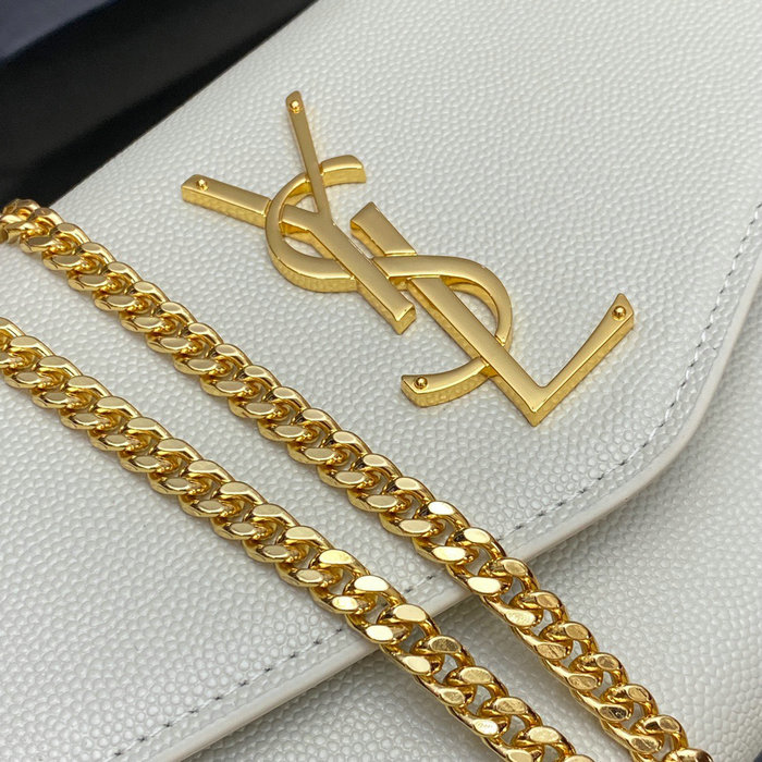 Saint Laurent Uptown Chain Wallet 607788 White