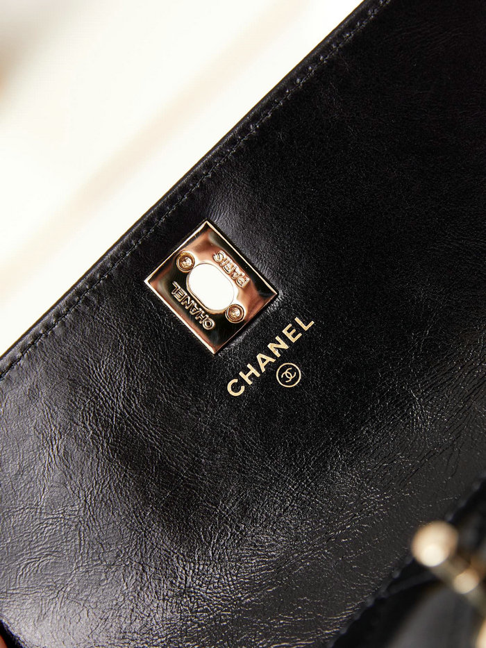 Small Chanel Flap Bag with Top Handle AP3803 Black