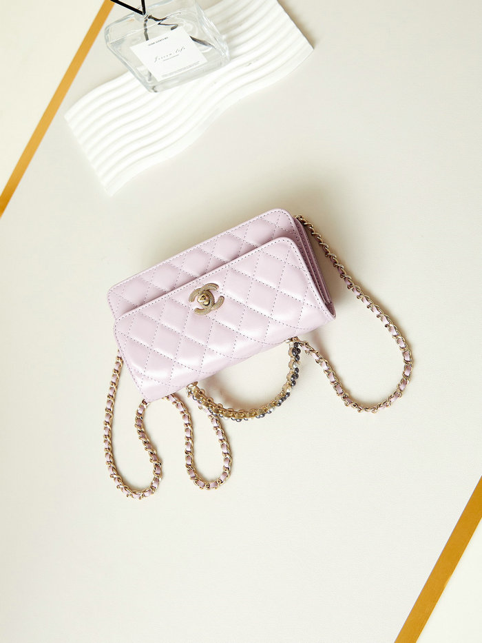 Small Chanel Flap Bag with Top Handle AP3803 Pink