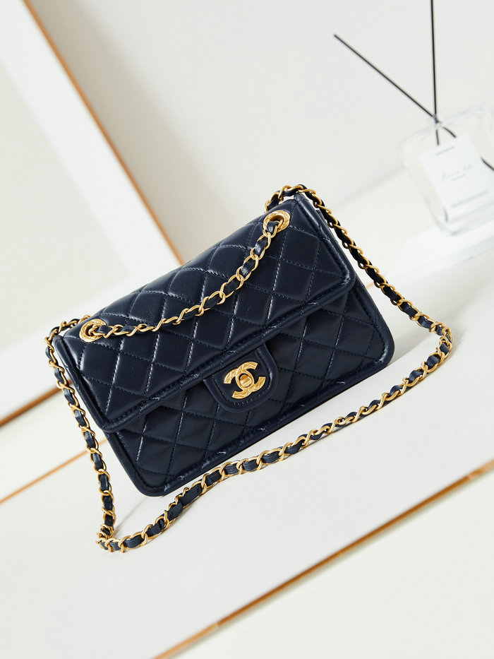 Small Chanel Lambskin Flap Bag AS4687 Blue