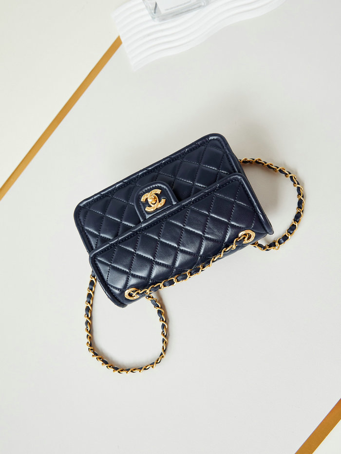 Small Chanel Lambskin Flap Bag AS4687 Blue