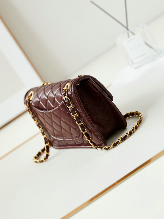 Small Chanel Lambskin Flap Bag AS4687 Burgundy