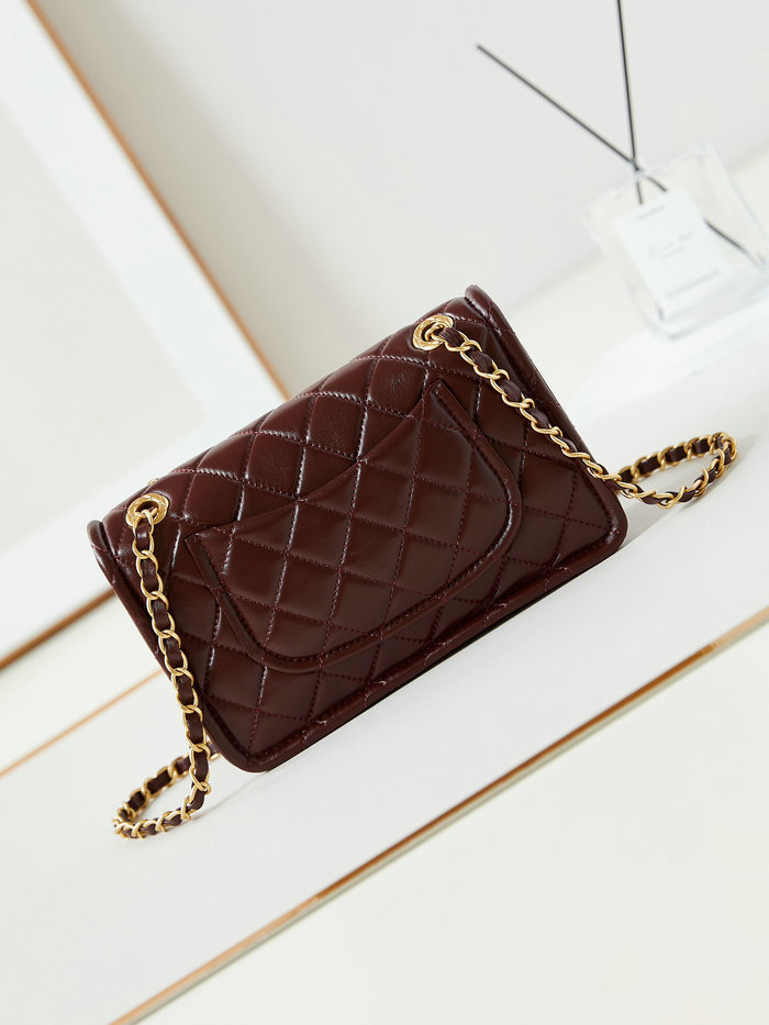 Small Chanel Lambskin Flap Bag AS4687 Burgundy