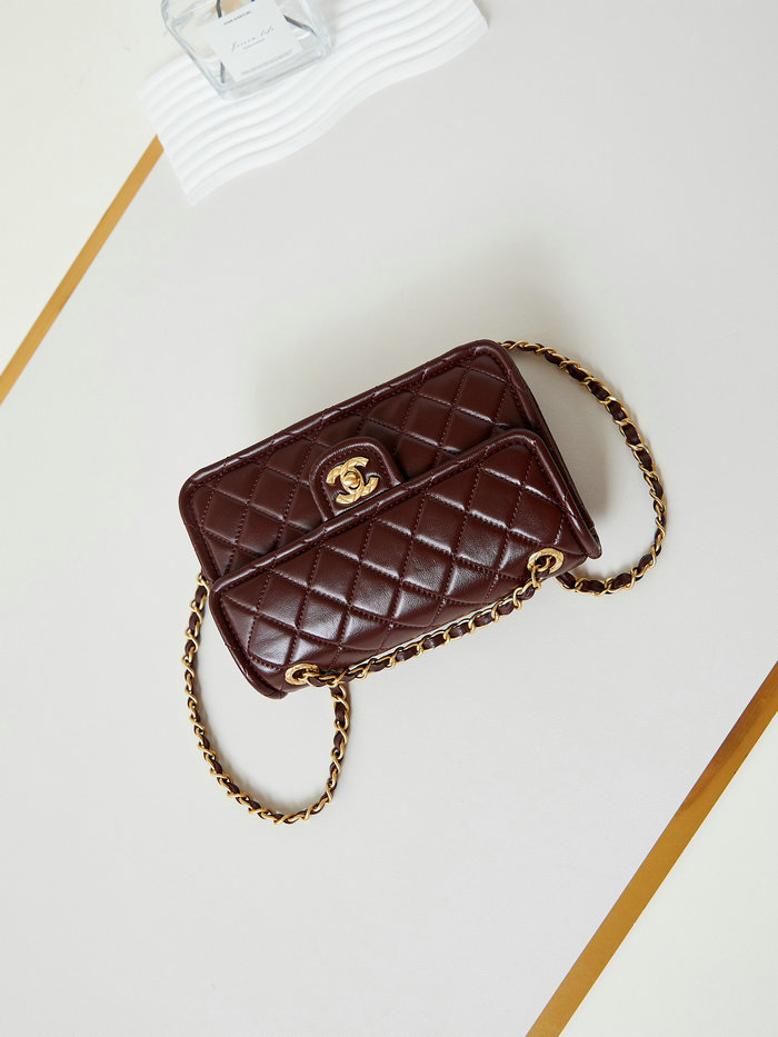 Small Chanel Lambskin Flap Bag AS4687 Burgundy