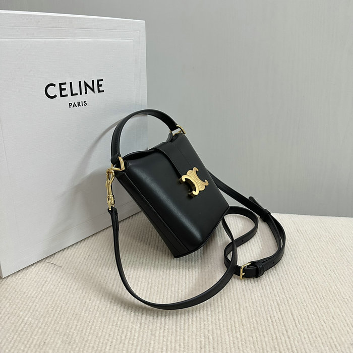 Celine Mini Bucket Triomphe 10K943 Black