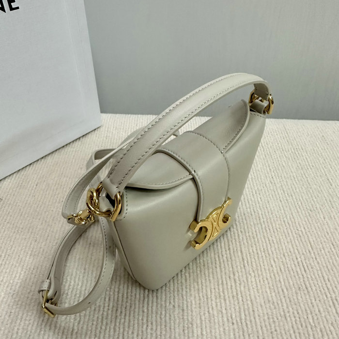 Celine Mini Bucket Triomphe 10K943 Light Grey