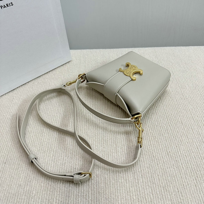 Celine Mini Bucket Triomphe 10K943 Light Grey