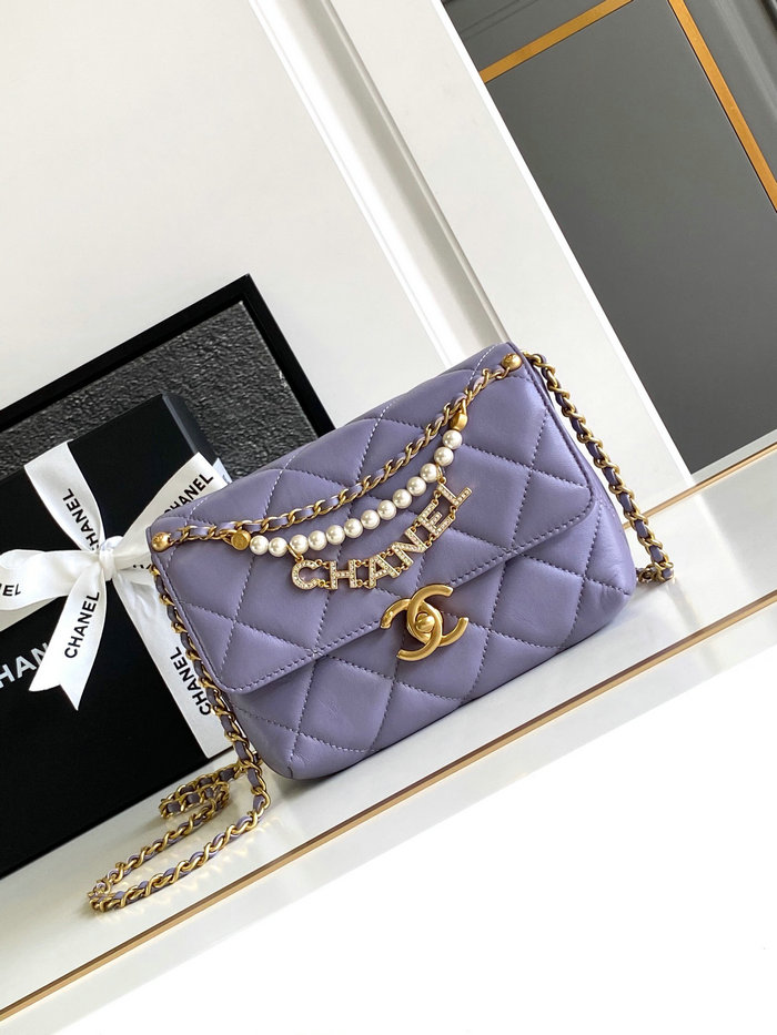 Chanel Mini Flap Bag AS4986 Purple