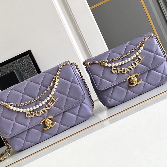 Chanel Mini Flap Bag AS4986 Purple