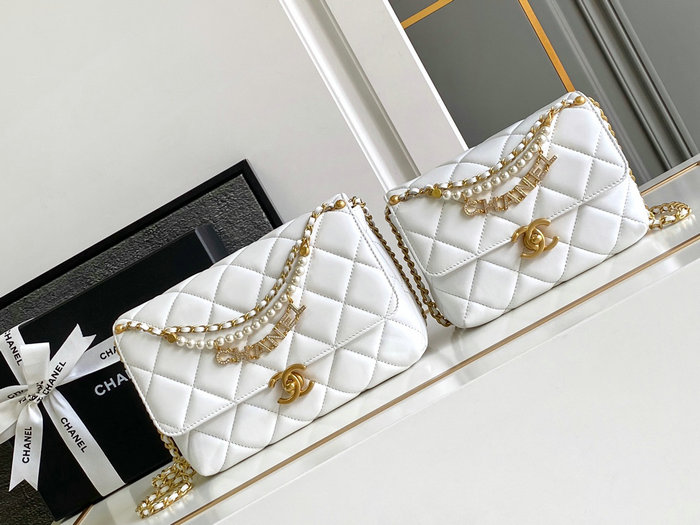 Chanel Mini Flap Bag AS4986 White