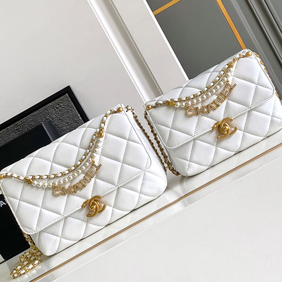 Chanel Mini Flap Bag AS4986 White