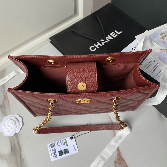 Chanel Small Tote AS4940 Burgundy