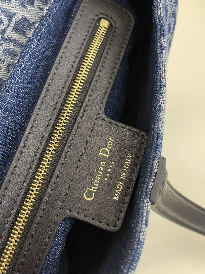 Dior Blue Denim Saddle Bag M8006