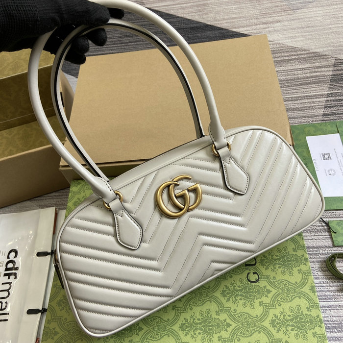 Gucci GG Marmont Medium Top Handle Bag 795218 Grey