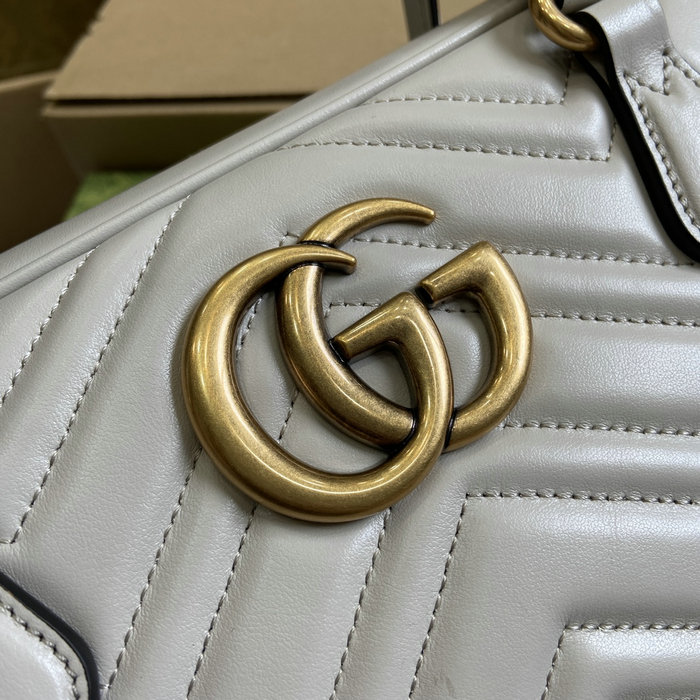 Gucci GG Marmont Medium Top Handle Bag 795218 Grey