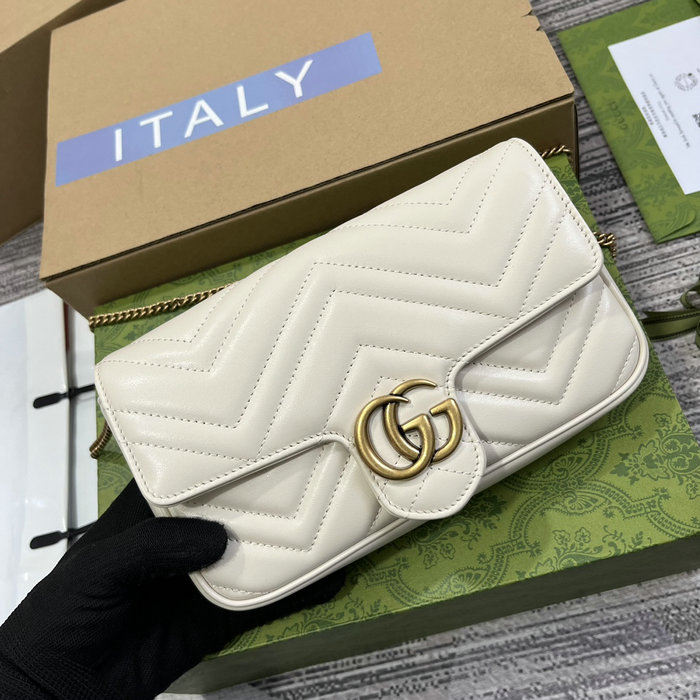 Gucci GG Marmont Mini Bag 751526 White