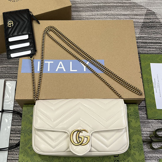 Gucci GG Marmont Mini Bag 751526 White