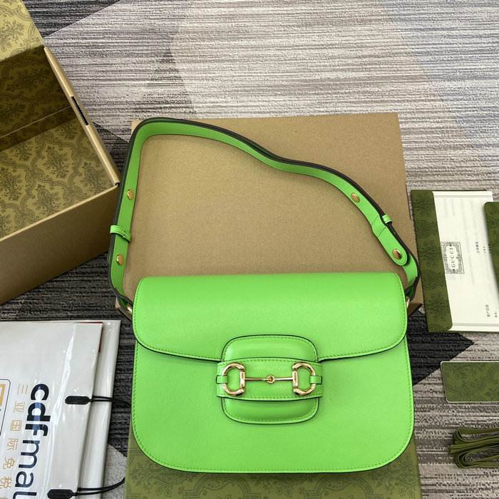 Gucci Horsebit 1955 Shoulder Bag 602204 Green