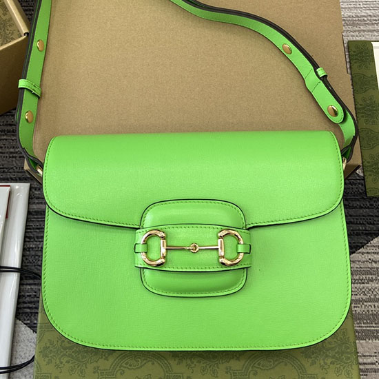 Gucci Horsebit 1955 Shoulder Bag 602204 Green