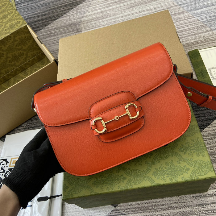 Gucci Horsebit 1955 Shoulder Bag 602204 Orange