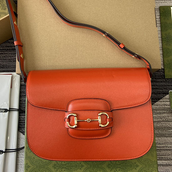 Gucci Horsebit 1955 Shoulder Bag 602204 Orange