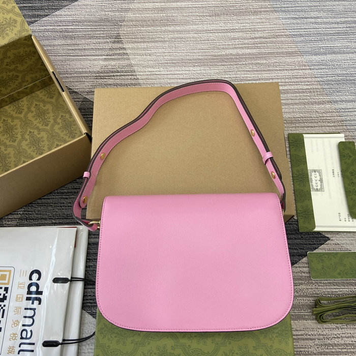 Gucci Horsebit 1955 Shoulder Bag 602204 Pink