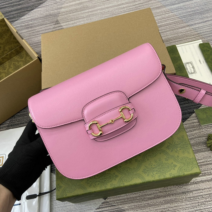 Gucci Horsebit 1955 Shoulder Bag 602204 Pink