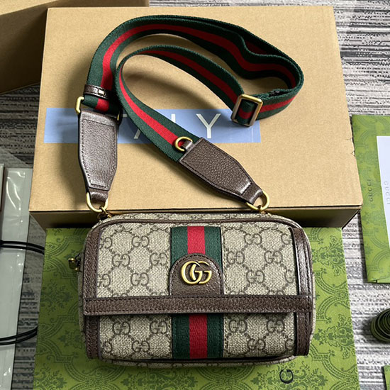 Gucci Ophidia GG Mini Bag 746308 Brown