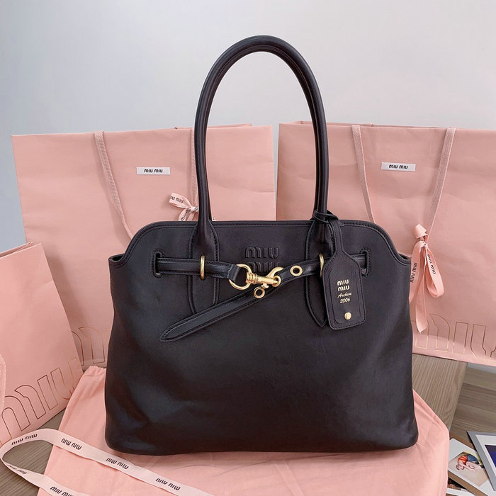 Miu Miu Aventure Nappa Leather Bag 5BG291 Black