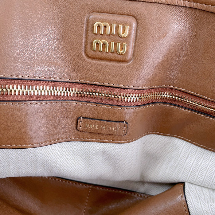 Miu Miu Aventure Nappa Leather Bag 5BG291 Brown