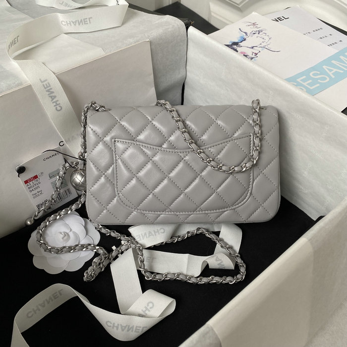 Small Chanel Flap Bag AS1787 Grey