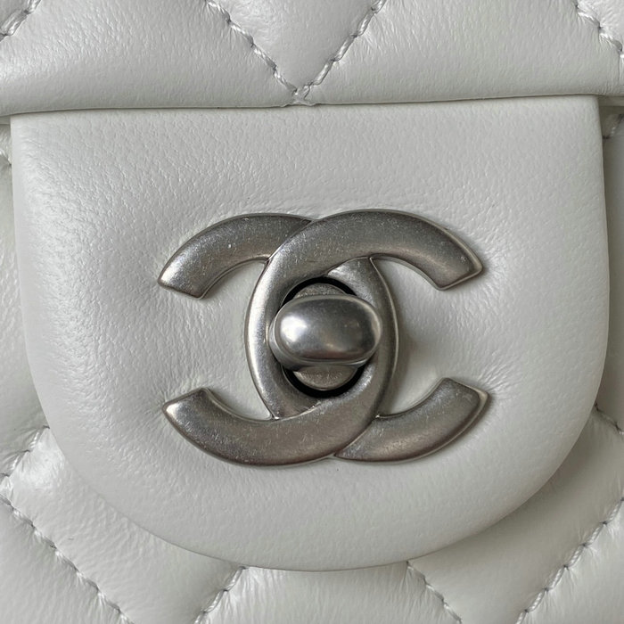 Small Chanel Flap Bag AS1787 White