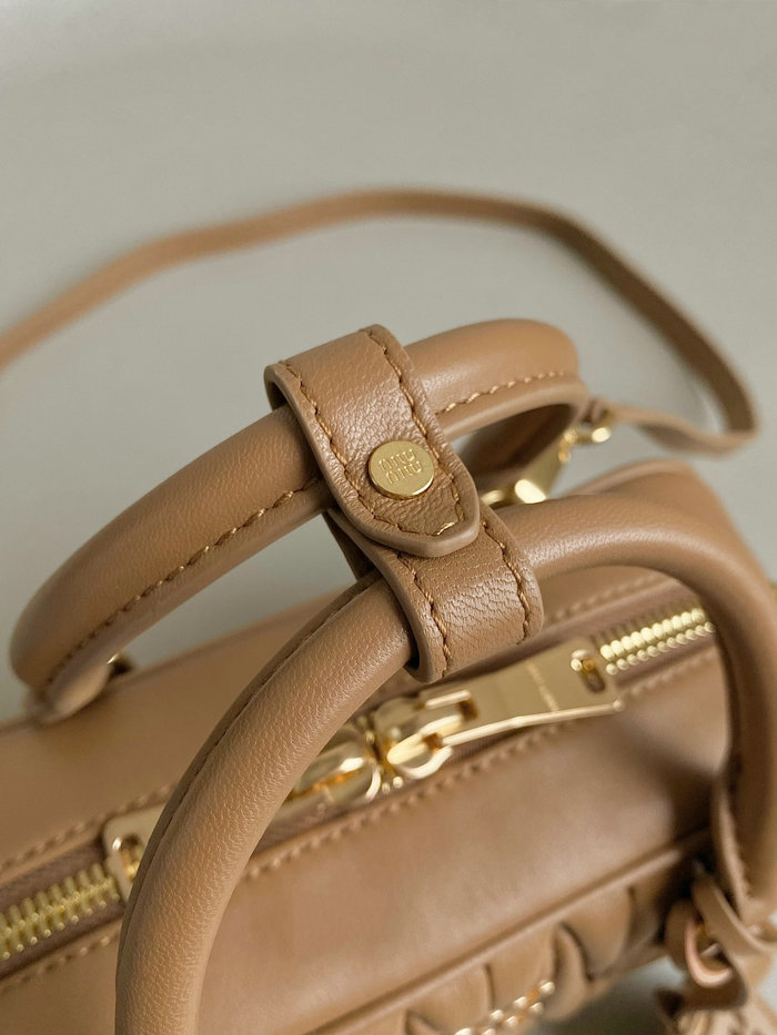 Small Miu Miu Arcadie Bag 5BB142 Caramel