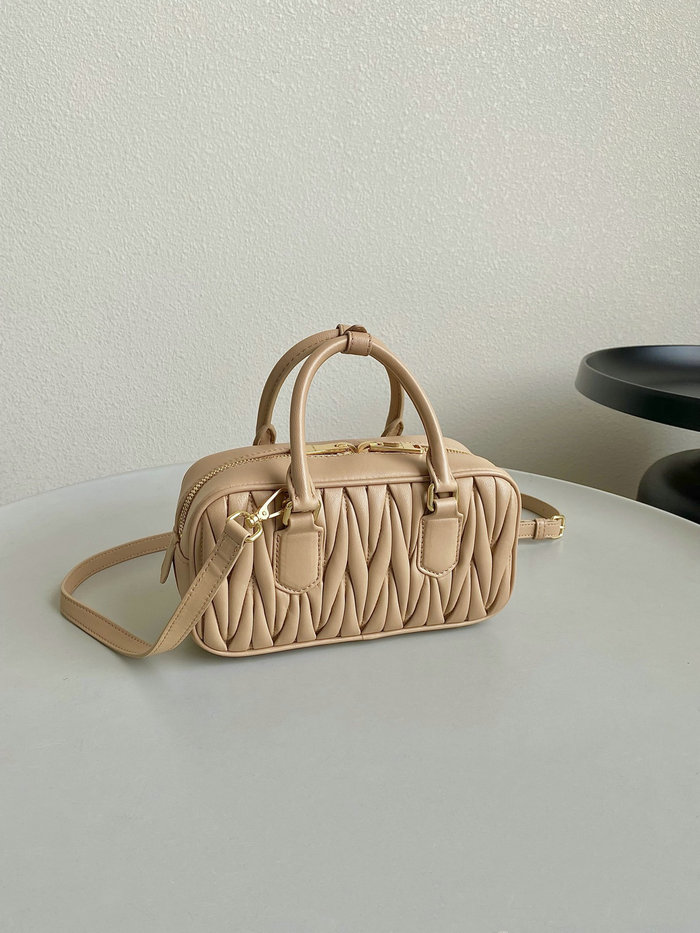 Small Miu Miu Arcadie Bag 5BB142 Sand Beige