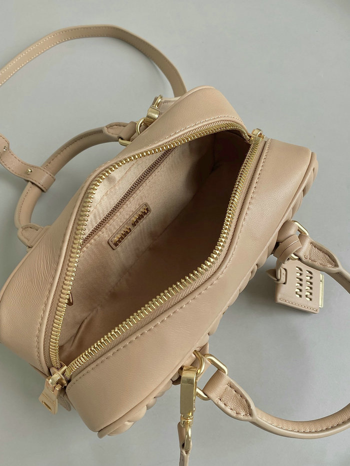 Small Miu Miu Arcadie Bag 5BB142 Sand Beige