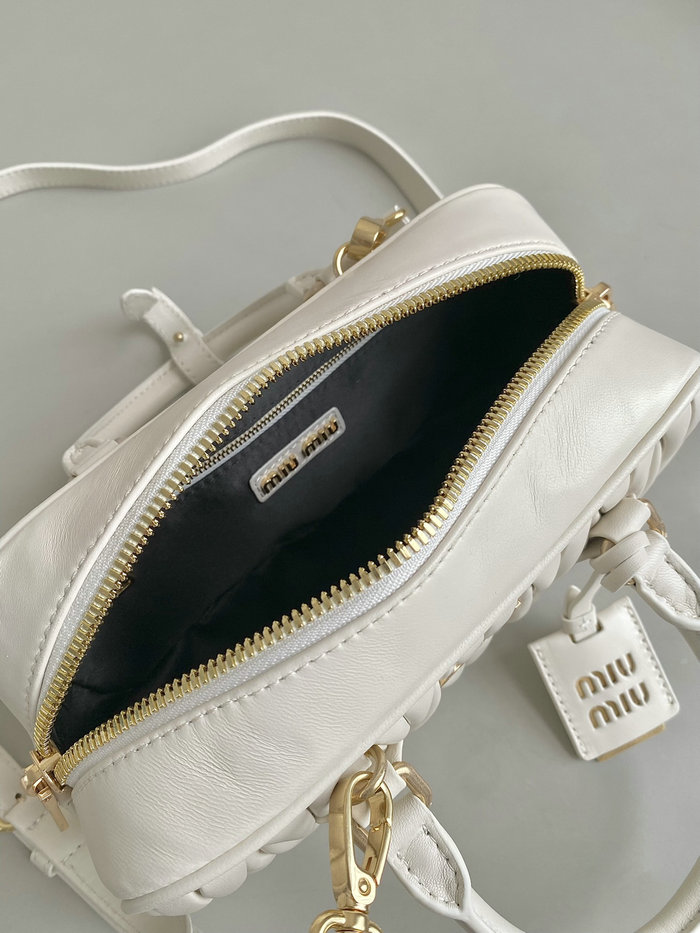 Small Miu Miu Arcadie Bag 5BB142 White