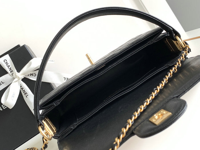 Chanel Flap Bag with Top Handle AS4039 Black