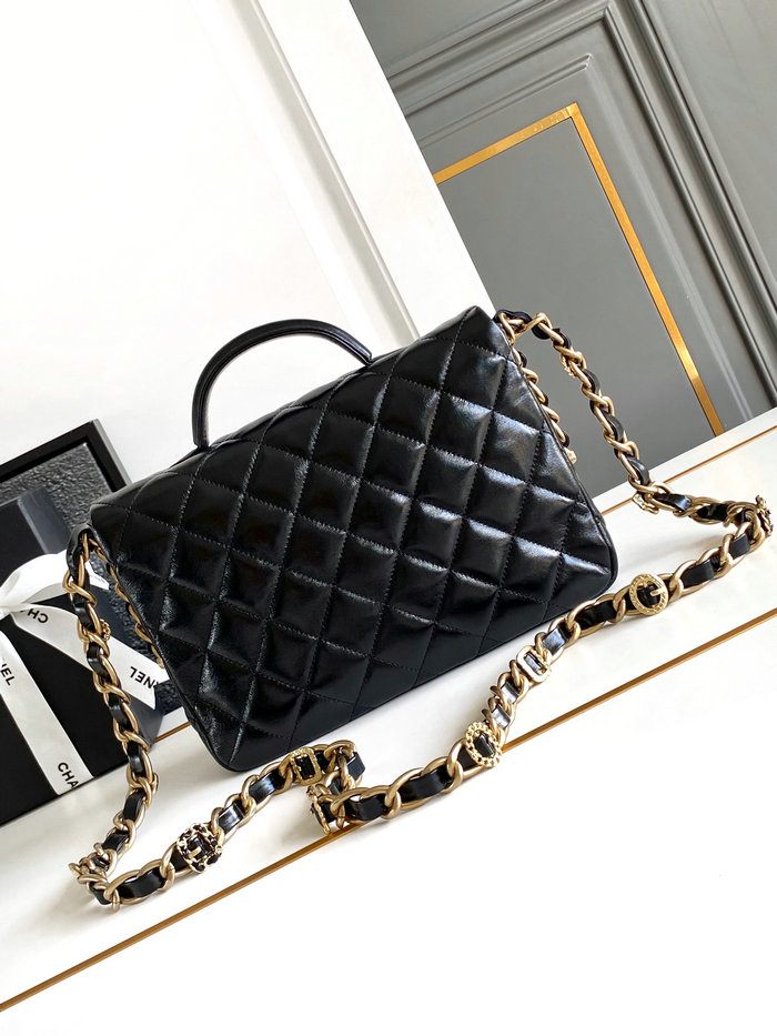 Chanel Flap Bag with Top Handle Black AS4993