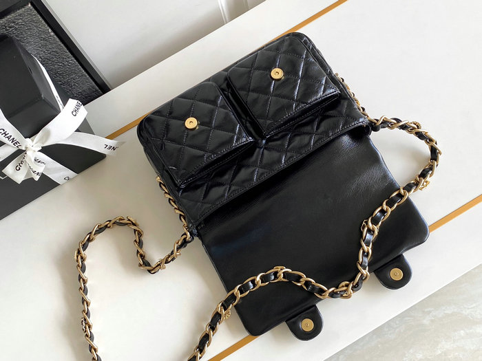 Chanel Flap Bag with Top Handle Black AS4993