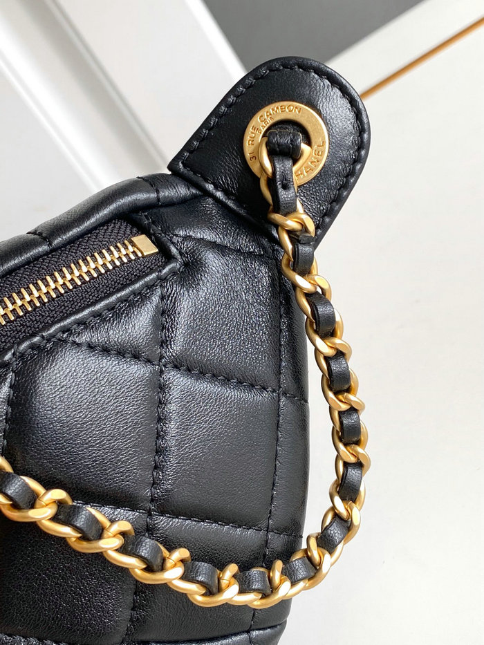 Chanel Lambskin Waist Bag Black AS4113