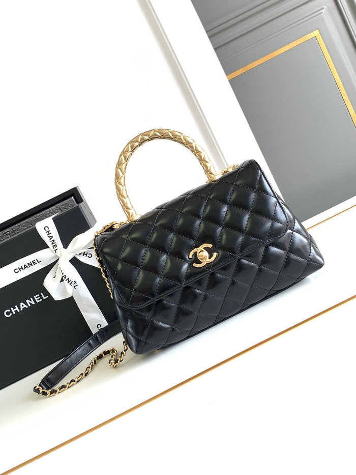 Chanel Small Coco Handle Bag Black A92990