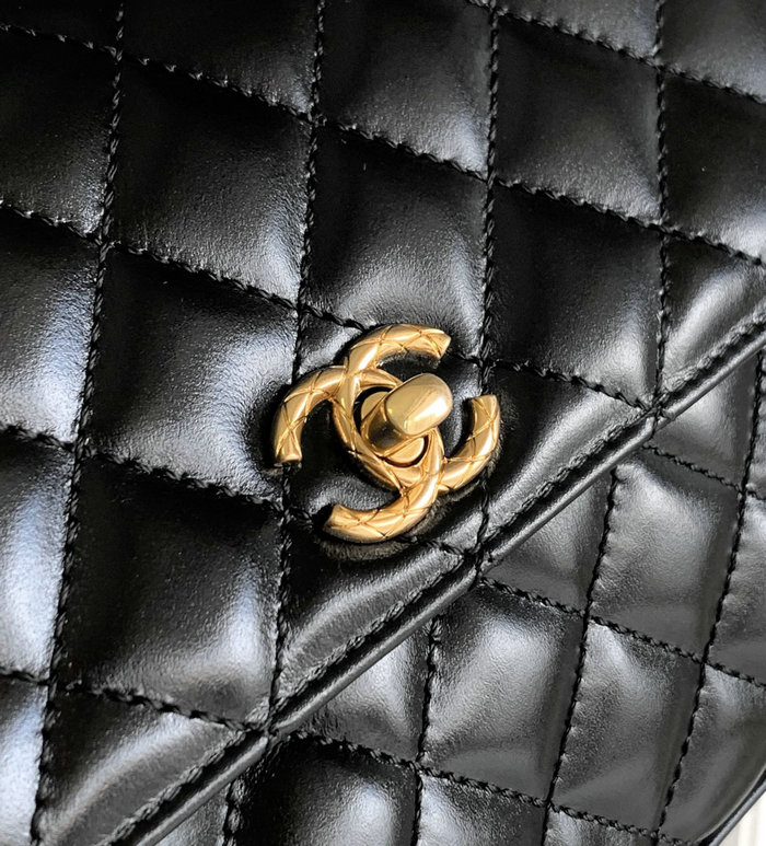 Chanel Small Coco Handle Bag Black A92990