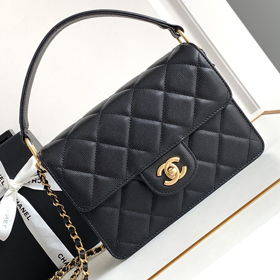 Chanel Small Flap Bag with Top Handle AS4038 Black