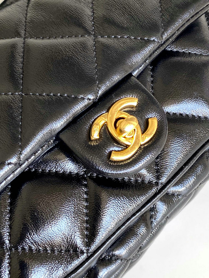 Chanel Small Flap Bag with Top Handle Black AS4992