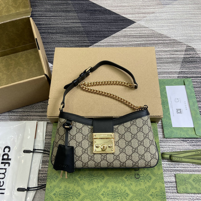 Gucci Padlock Small Shoulder Bag 811705 Black