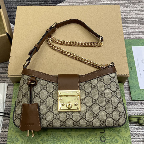 Gucci Padlock Small Shoulder Bag 811705 Brown